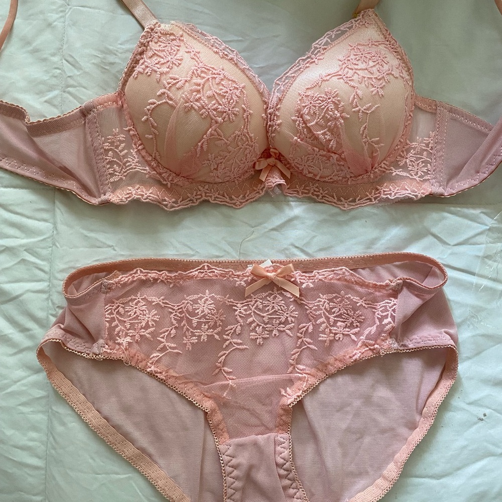 Pastel Pink Bra + Panty Set